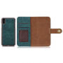 2in1 Elegantna odstranljiva torbica za flip za Apple iPhone XS - modro