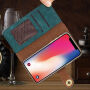 2in1 Elegantna odstranljiva torbica za flip za Apple iPhone XS - modro