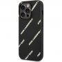 Karl Lagerfeld Grained Leather Logomania etui za iPhone 14 Pro Max - črna