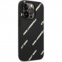 Karl Lagerfeld Grained Leather Logomania etui za iPhone 14 Pro Max - črna