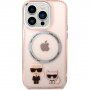 Karl Lagerfeld Karl and Choupette etui z MagSafe za iPhone 14 Pro Max - roza