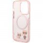Karl Lagerfeld Karl and Choupette etui z MagSafe za iPhone 14 Pro Max - roza