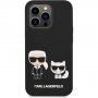 Karl Lagerfeld Karl and Choupette silikonski etui z MagSafe za iPhone 14 Pro Max - črna