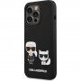 Karl Lagerfeld Karl and Choupette silikonski etui z MagSafe za iPhone 14 Pro Max - črna