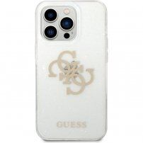 Guess Big 4G Full Glitter bleščeč etui za iPhone 14 Pro - jasno