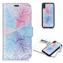 2in1 zaščitna odstranljiva torbica za Apple iPhone XS - pisana roža