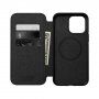 Nomad Leather Folio flip ovitek z MagSafe za iPhone 14 Pro Max - črna