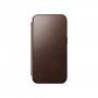 Nomad Leather Folio flip ovitek z MagSafe za iPhone 14 Pro - rjava