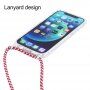 Prozoren ovitek z vrvico za iPhone 12 Pro Max - temno modra