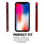 GOOSPERY prozoren ovitek z barvnim okvirjem za Apple iPhone XS - črna / rdeča