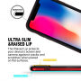 GOOSPERY prozoren ovitek z barvnim okvirjem za Apple iPhone XS - črna / rdeča