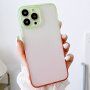 Prozoren etui z dvobarvnim okvirčkom za iPhone 11 Pro Max - rdeče-zelen
