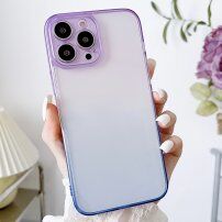 Prozoren etui z dvobarvnim okvirčkom za iPhone 11 Pro Max - modro-vijoličen