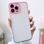 Prozoren etui z dvobarvnim okvirčkom za iPhone 11 Pro Max - roza-moder