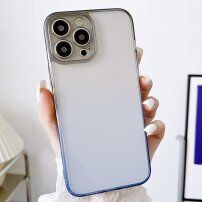 Prozoren etui z dvobarvnim okvirčkom za iPhone 11 Pro Max - sivo-moder