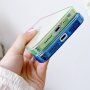 Prozoren etui z dvobarvnim okvirčkom za iPhone 12 Pro - roza-zelena