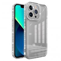 Prozoren etui z diamantnim efektom za iPhone 11 Pro - siva