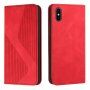 Usnjen flip ovitek z vzorcem za iPhone X / XS - rdeče