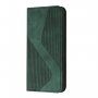 Usnjen flip ovitek z vzorcem za iPhone 13 Pro - temno zelena