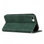 Usnjen flip ovitek z vzorcem za iPhone 7 Plus / 8 Plus - temno zelena