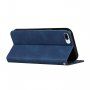 Usnjen flip ovitek z vzorcem za iPhone 7 Plus / 8 Plus - temno modra