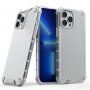 Trpežen lesketajoč etui z vertikalno mrežico za iPhone 13 Pro Max - jasno
