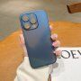 Ultratanek mat etui za iPhone 14 Pro - modro