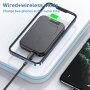 Usams MagSafe brezžični powerbank z vhodom USB-C - 10 000 mAh - črna