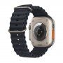 Silikonski oceanski pasek za Apple Watch Ultra 49mm / 46mm / 45mm / 44mm / 42mm - črn