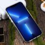 Prozoren marmorni etui s kamenčki za iPhone 14 Pro Max - črna