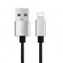Izvlečni kabel za polnjenje in sinhronizacijo za iPhone / iPad / iPod - 30-100cm - črna