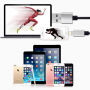 Izvlečni kabel za polnjenje in sinhronizacijo za iPhone / iPad / iPod - 30-100cm - črna