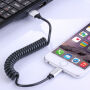 Izvlečni kabel za polnjenje in sinhronizacijo za iPhone / iPad / iPod - 30-100cm - črna