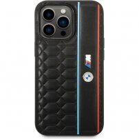 BMW M Hexagonal Pattern etui za iPhone 14 Pro - črna