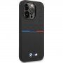 BMW M Tricolor silikonski etui za iPhone 14 Pro Max - črna