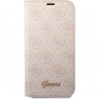 Guess 4G Metal Camera Outline flip ovitek za iPhone 14 - roza
