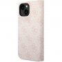 Guess 4G Metal Camera Outline flip ovitek za iPhone 14 - roza