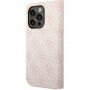 Guess 4G Metal Camera Outline flip ovitek za iPhone 14 Pro - roza