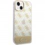 Guess Peony Glitter Script Logo etui za iPhone 14 - zlati
