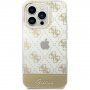 Guess Peony Glitter Script Logo etui za iPhone 14 Pro - zlati