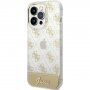 Guess Peony Glitter Script Logo etui za iPhone 14 Pro - zlati