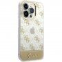 Guess Peony Glitter Script Logo etui za iPhone 14 Pro - zlati