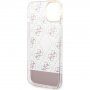 Guess Peony Glitter Script Logo etui za iPhone 14 - roza