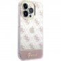 Guess Peony Glitter Script Logo etui za iPhone 14 Pro Max - roza