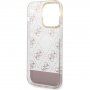 Guess Peony Glitter Script Logo etui za iPhone 14 Pro Max - roza