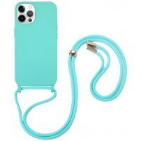 Silikonski ovitek z vrvico za iPhone 11 Pro Max - modro