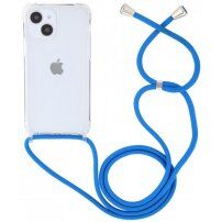 Prozoren ovitek z vrvico za iPhone 13 mini - modro