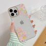 Prozoren etui z vzorcem cvetlic za iPhone 13 Pro Max - begonija