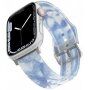 Mat prosojen silikonski trakec za Apple Watch Ultra 49mm / 46mm / 45mm / 44mm / 42mm - modro