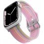 Mat prosojen silikonski trakec s paski za Apple Watch Ultra 49mm / 46mm / 45mm / 44mm / 42mm - roza